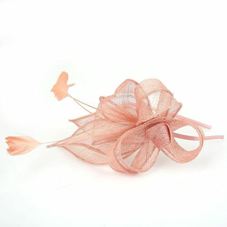 Pale Pink Knot Feather Fascinator - Franklins