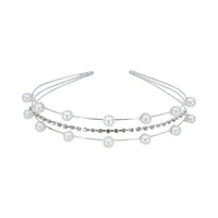 Pearl & Crystal Silver Alice Hairband - Franklins