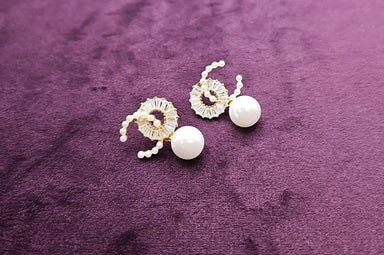 Pearl & Diamanté Drop Earring - Franklins