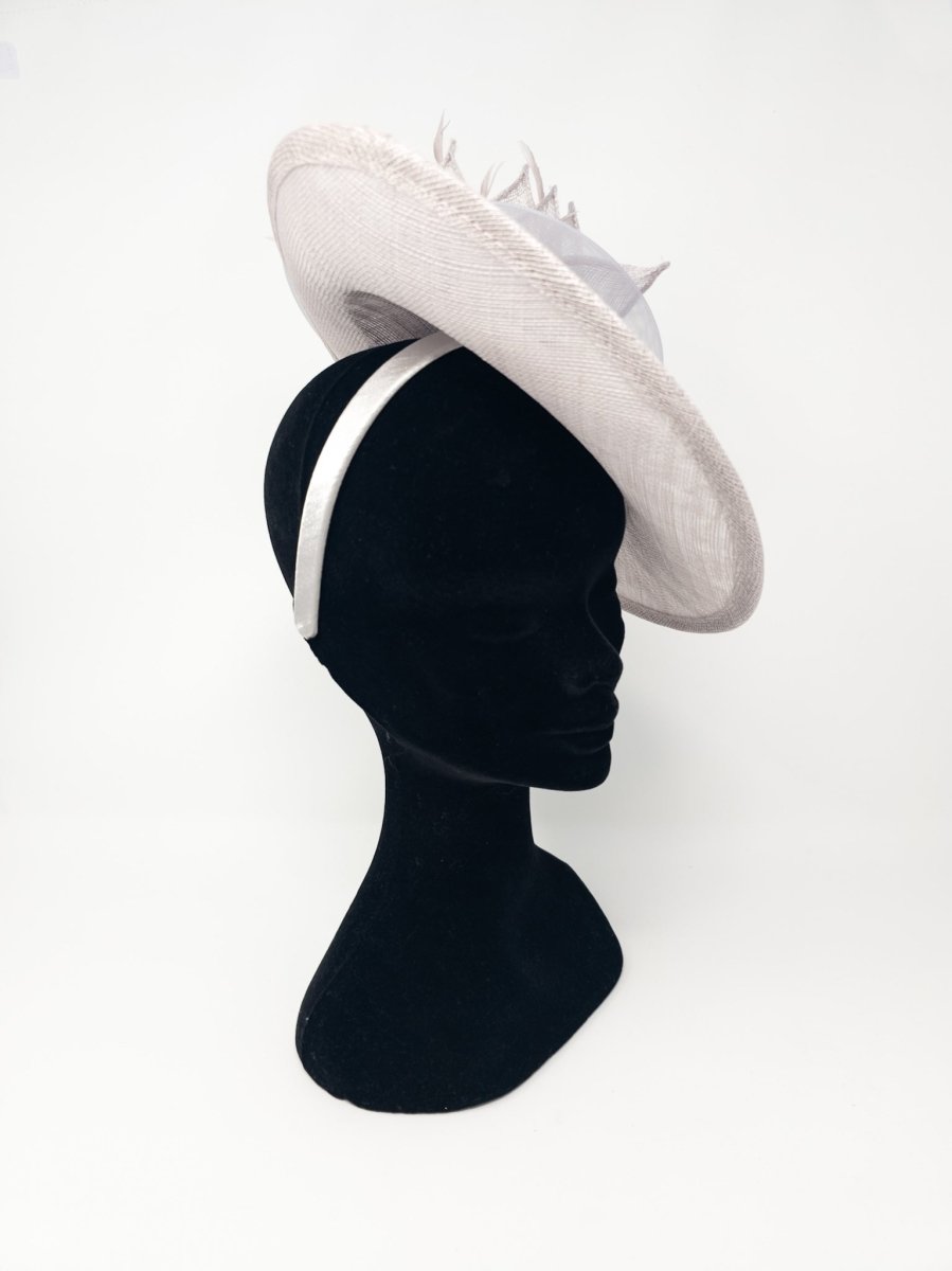 Pearl Silver Grey Disc Fascinator - Franklins