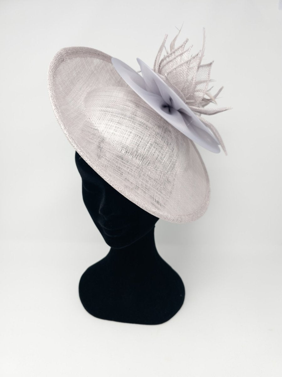 Pearl Silver Grey Disc Fascinator - Franklins