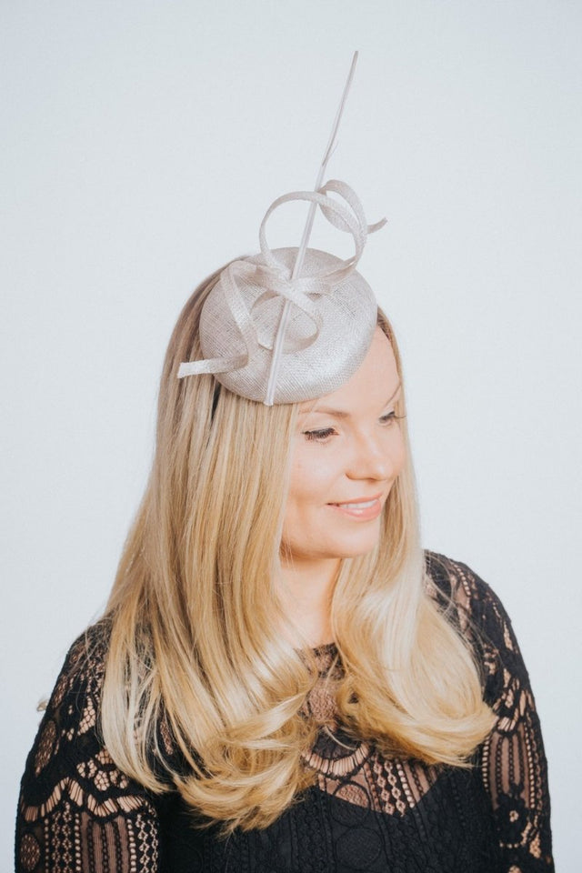 Pearl Silver Swirl Pillbox Fascinator - Franklins