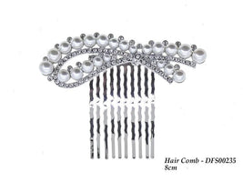 Pearl Stranded Silver Bridal Comb - Franklins