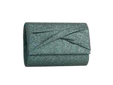 Pine Green Twist Glitter Clutch Bag - Franklins