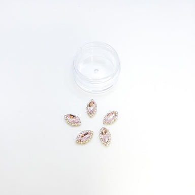Pink Crystal Stone 3D Nail Art Jewels (5pc) - Franklins