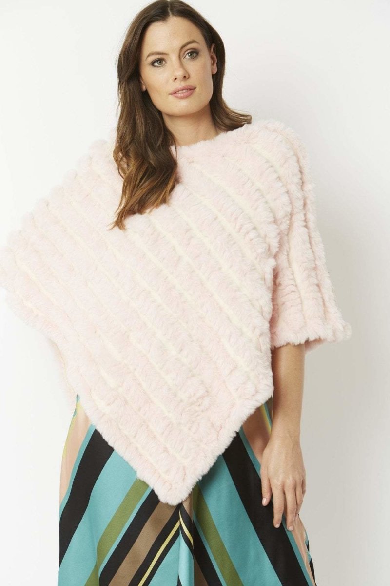 Pink Faux Fur Poncho - Franklins