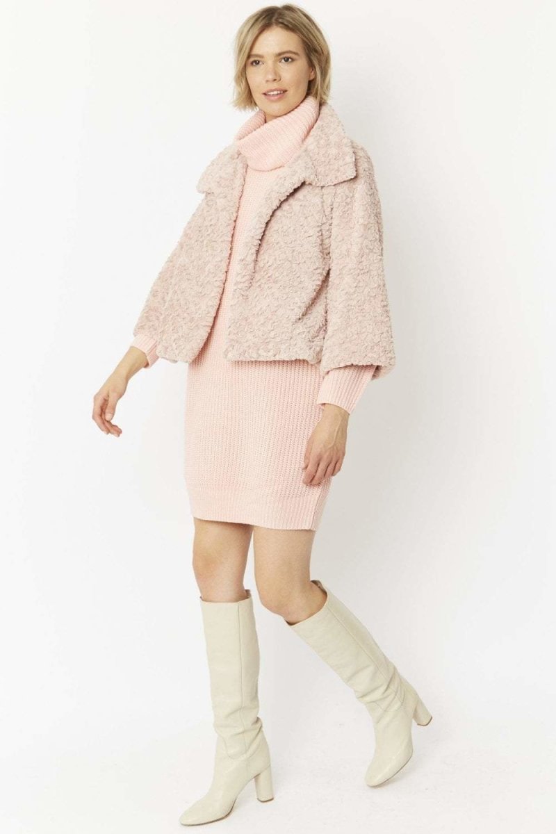 Pink Faux Fur Teddy Jacket - Franklins