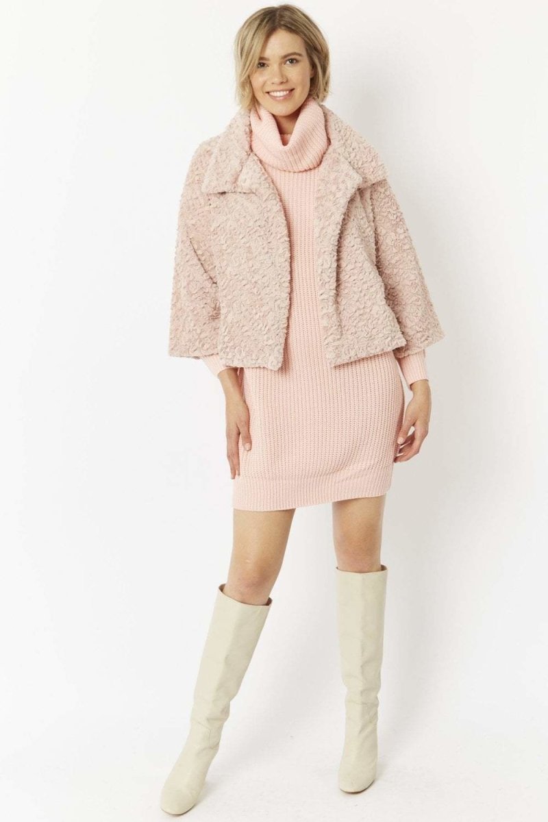 Pink Faux Fur Teddy Jacket - Franklins