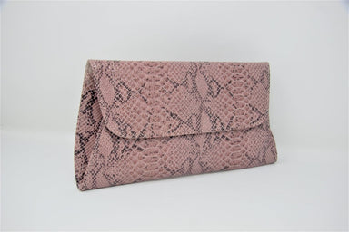 Pink Snake Print Envelope Clutch Bag - Franklins