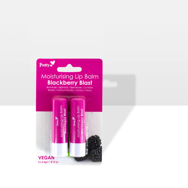 Pretty Moisturising Lip Balm Blackberry Blast 2 Pack - Franklins