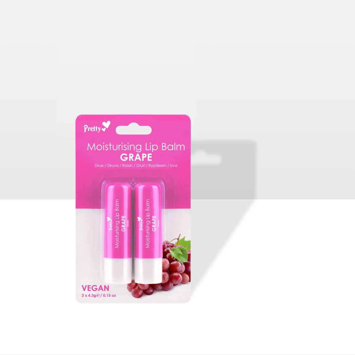 Pretty Moisturising Lip Balm Grape 2 Pack - Franklins