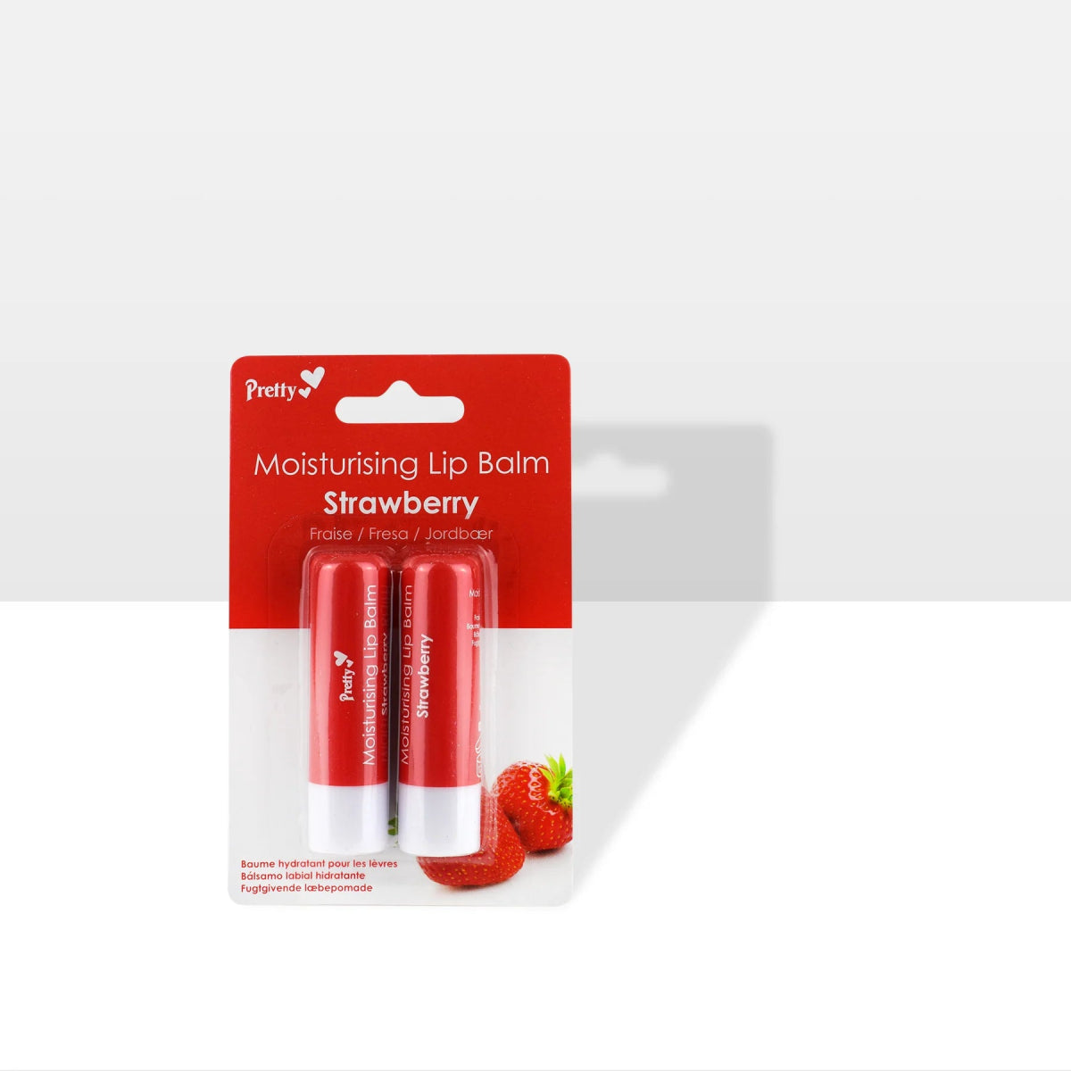 Pretty Moisturising Lip Balm Strawberry 2 Pack - Franklins