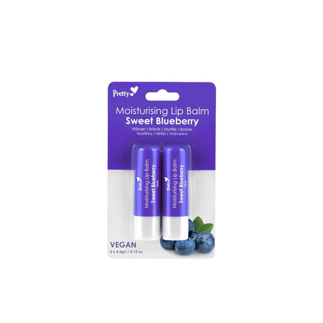 Pretty Moisturising Lip Balm Sweet Blueberry 2 Pack - Franklins