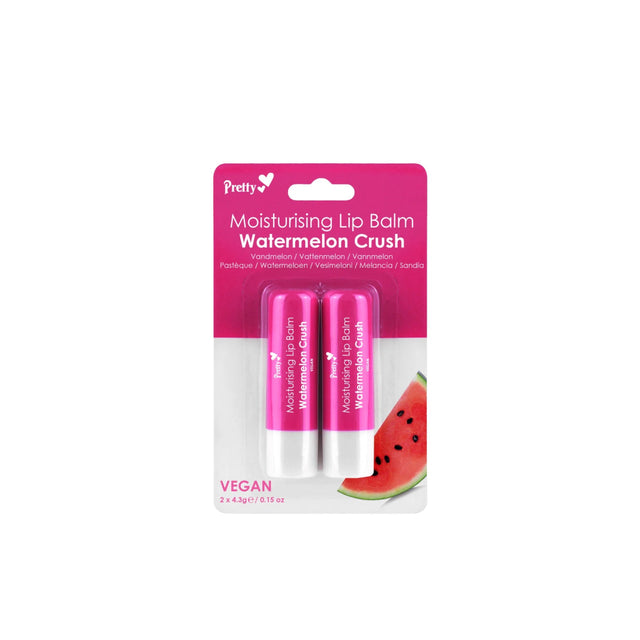 Pretty Moisturising Lip Balm Watermelon Crush 2 Pack - Franklins