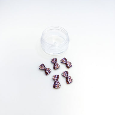 Purple Crystal Bow 3D Nail Art (5pc) - Franklins