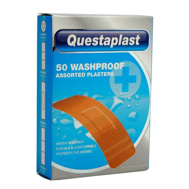 Questaplast 50 Washproof Assorted Plasters - Franklins
