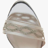 Rainbow Club Dakota Ivory Satin Silver Fine Shimmer Wedding Shoes - Franklins