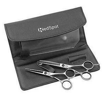 Red Spot Offset Grip Scissor & Thinning Scissor Set - Franklins