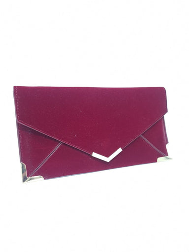 Red Velvet Envelope Clutch Bag - Franklins