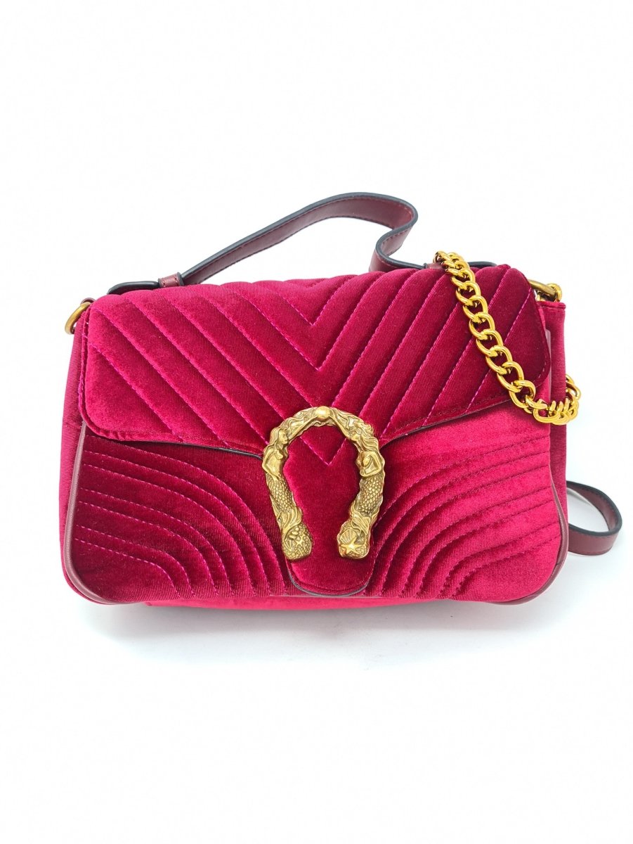 Red Velvet Handbag - Franklins