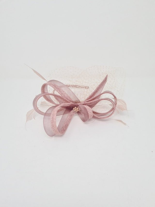 Rose Fascinator with Net Face Veil - Franklins