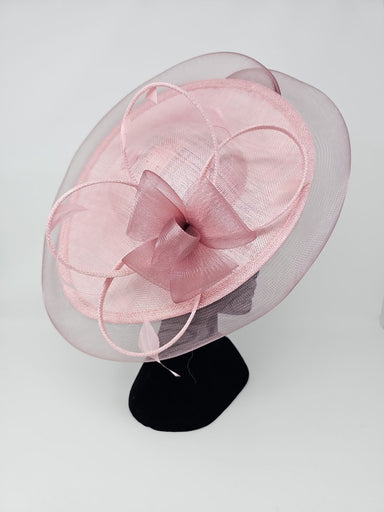 Rose Pink Flower Looped Disc Large Fascinator - Franklins