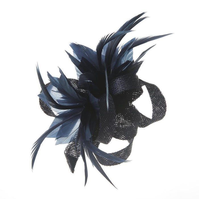 Royal Navy Blue Feather Slide Hair Clip - Franklins