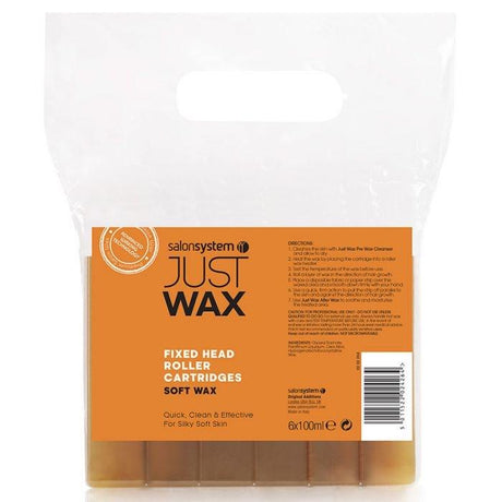 Salon System Just Wax Fixed Head Roller Cartridges Soft Wax 6pk - Franklins