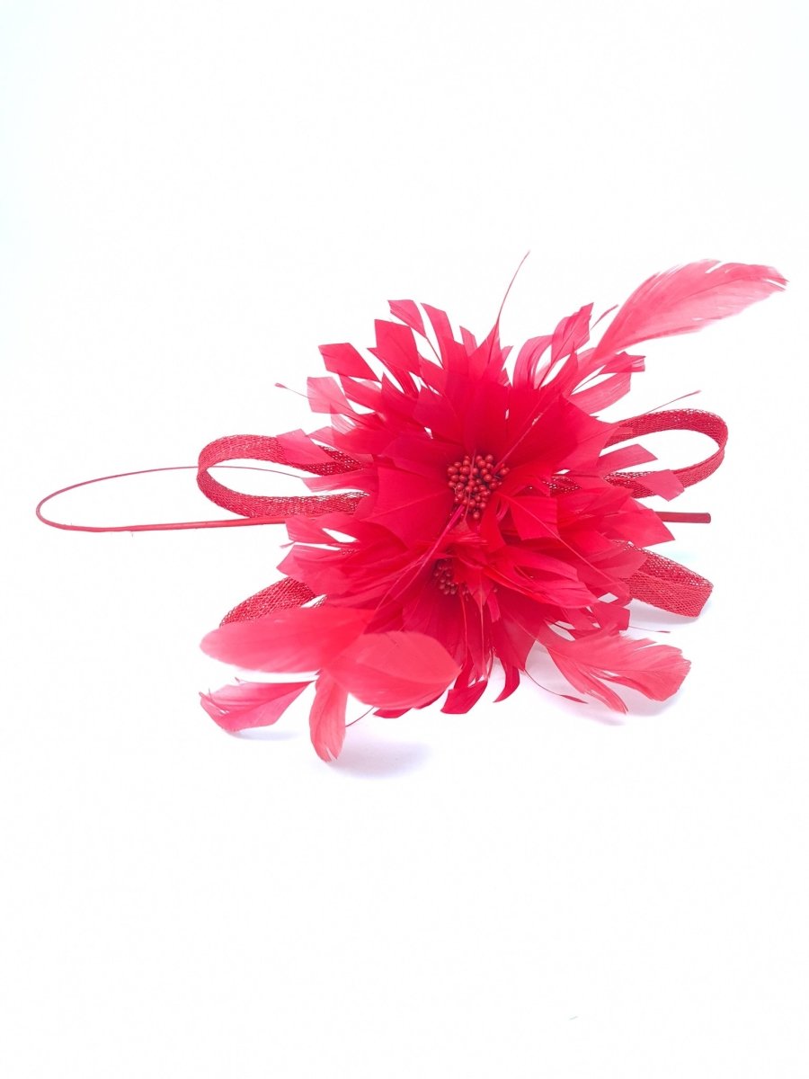 Salsa Red Flower Fascinator - Franklins