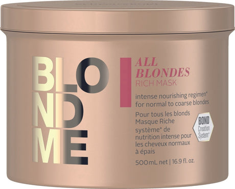 Schwarzkopf Blondme All Blondes Rich Mask 500ml - Franklins