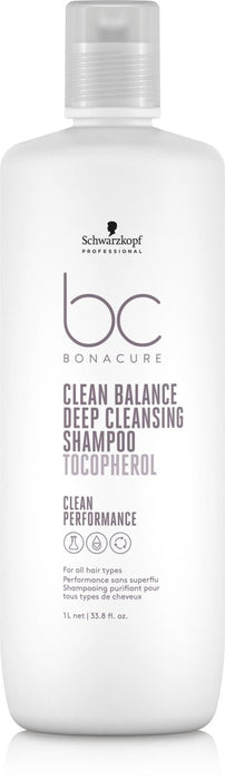 Schwarzkopf Bonacure Clean Balance Deep Cleansing Shampoo Tocopherol 1000ml - Franklins