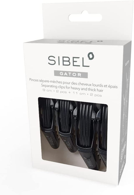 Sibel Gator Clips Black 4 Pack Mixed Sizes - Franklins