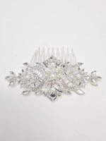 Silver Crystal Hair Comb - Franklins