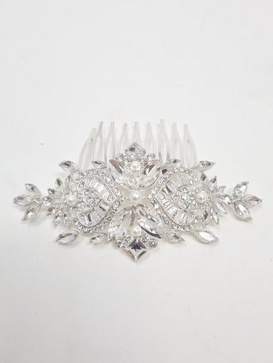 Silver Crystal Hair Comb - Franklins