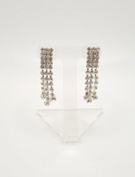 Silver Crystal Sparkle Diamante Earrings - Franklins