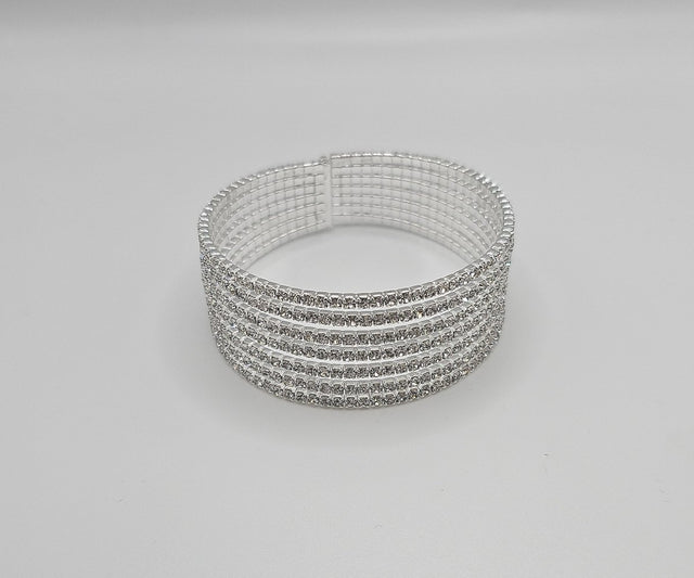 Silver Diamante Bangle - Franklins