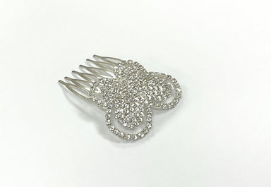 Silver Diamanté Butterfly Comb Clip - Franklins