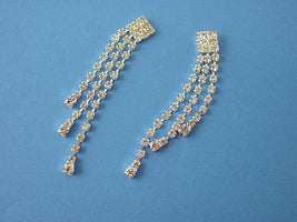 Silver Diamante Drop Earrings - Franklins