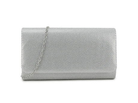 Silver Diamanté Jewelled Clutch Bag - Franklins