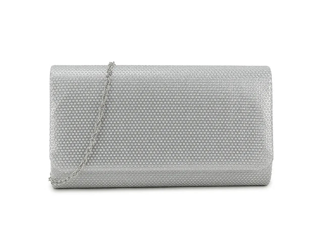 Silver Diamanté Jewelled Clutch Bag - Franklins