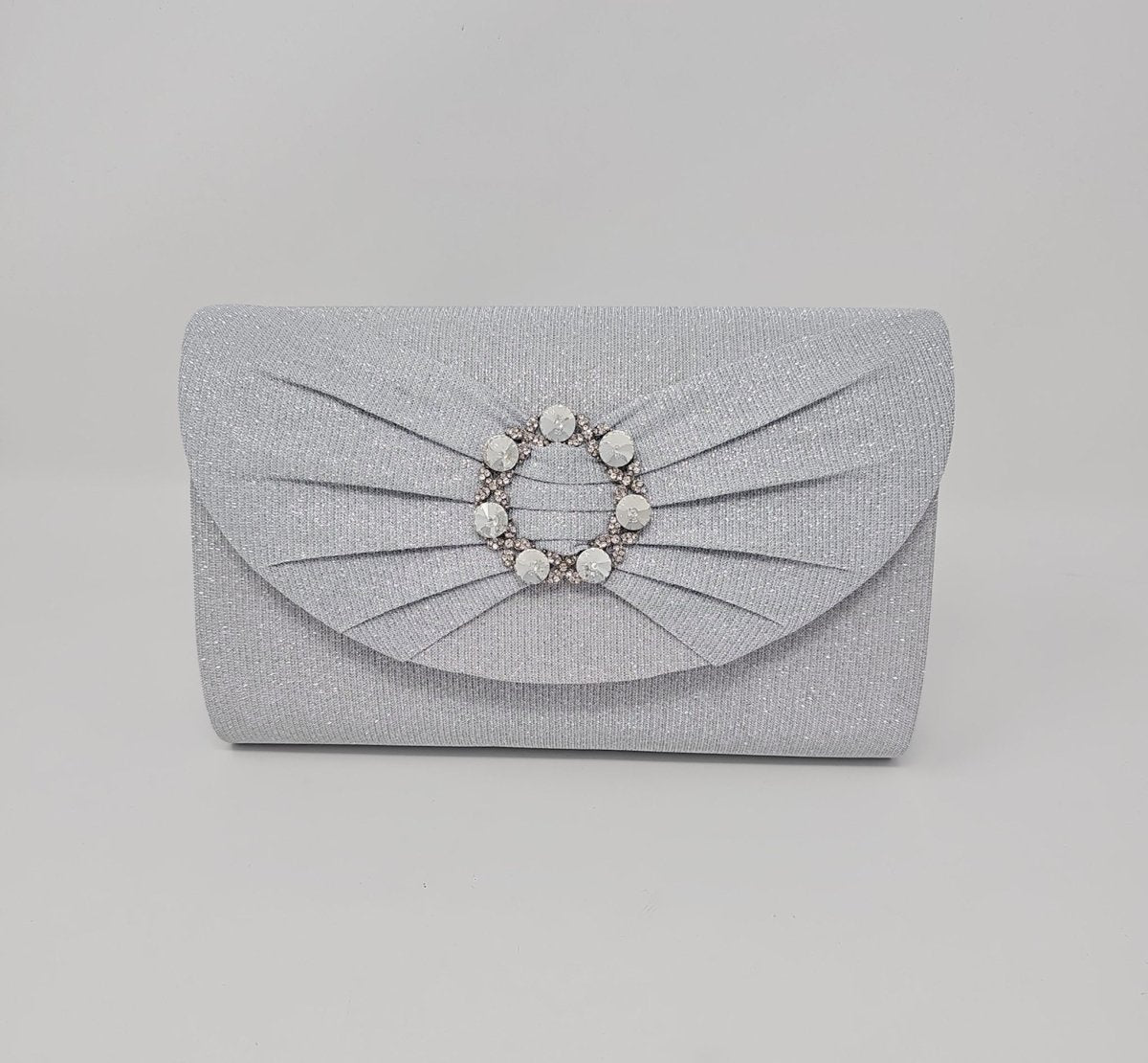 Silver Glitter Clutch Bag - Franklins