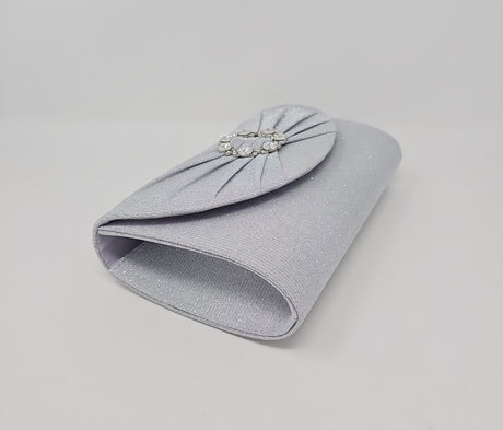 Silver Glitter Clutch Bag - Franklins