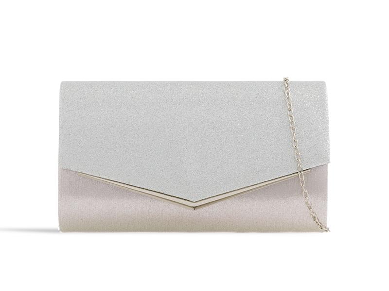 Silver Glitter Sparkle Clutch Bag Franklins