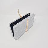 Silver Metallic Box Clutch Bag - Franklins