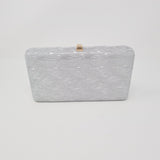 Silver Metallic Box Clutch Bag - Franklins