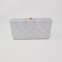Silver Metallic Box Clutch Bag - Franklins