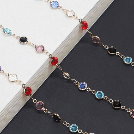 Silver Multicoloured Jewel Sunglasses Chain - Franklins