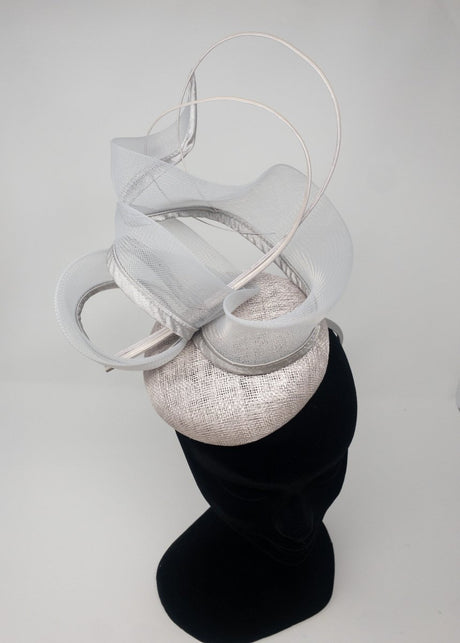 Silver Pearl Perched Loop Fascinator - Franklins