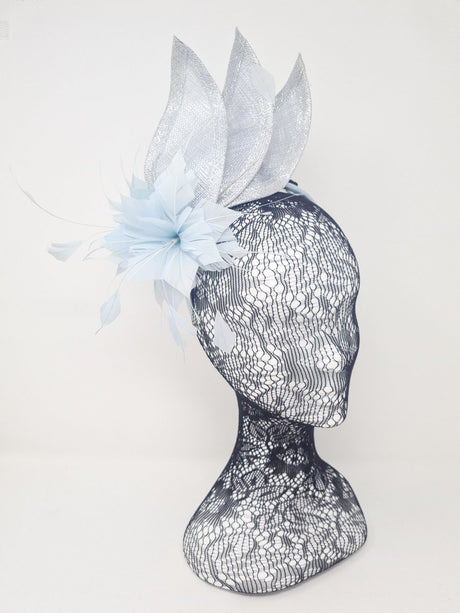 Sky Blue Metallic Hairband Fascinator - Franklins