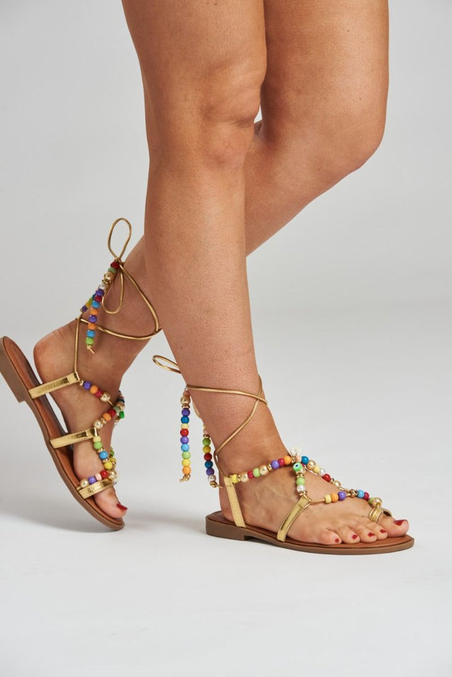 South Beach Beaded Strappy Sandal - Franklins